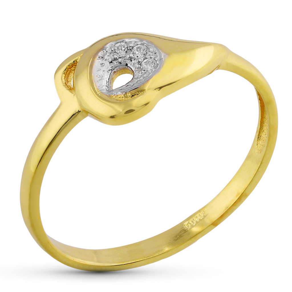 18K SORTIJA BICOLOR CIRCONITAS