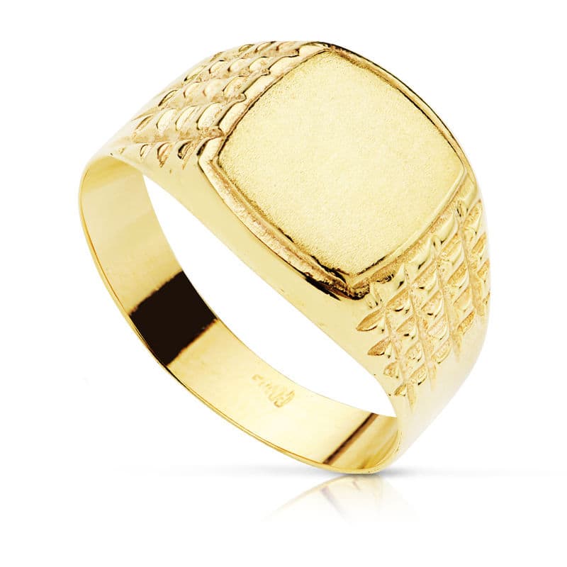 18K SELLO CABALLERO HUECO 10X9 MM