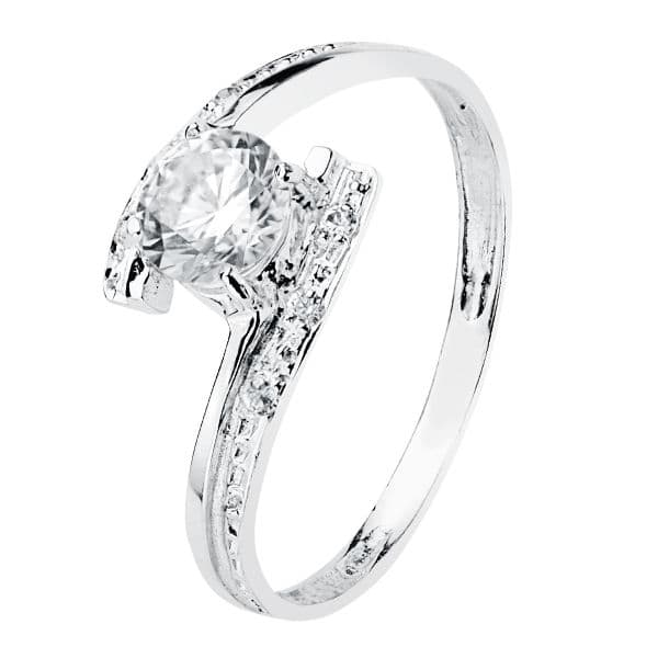 18K SOLITARIO ORO BLANCO CIRCONITAS 5 MM