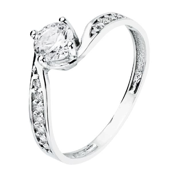 18K SOLITARIO ORO BLANCO CIRCONITAS 5 MM