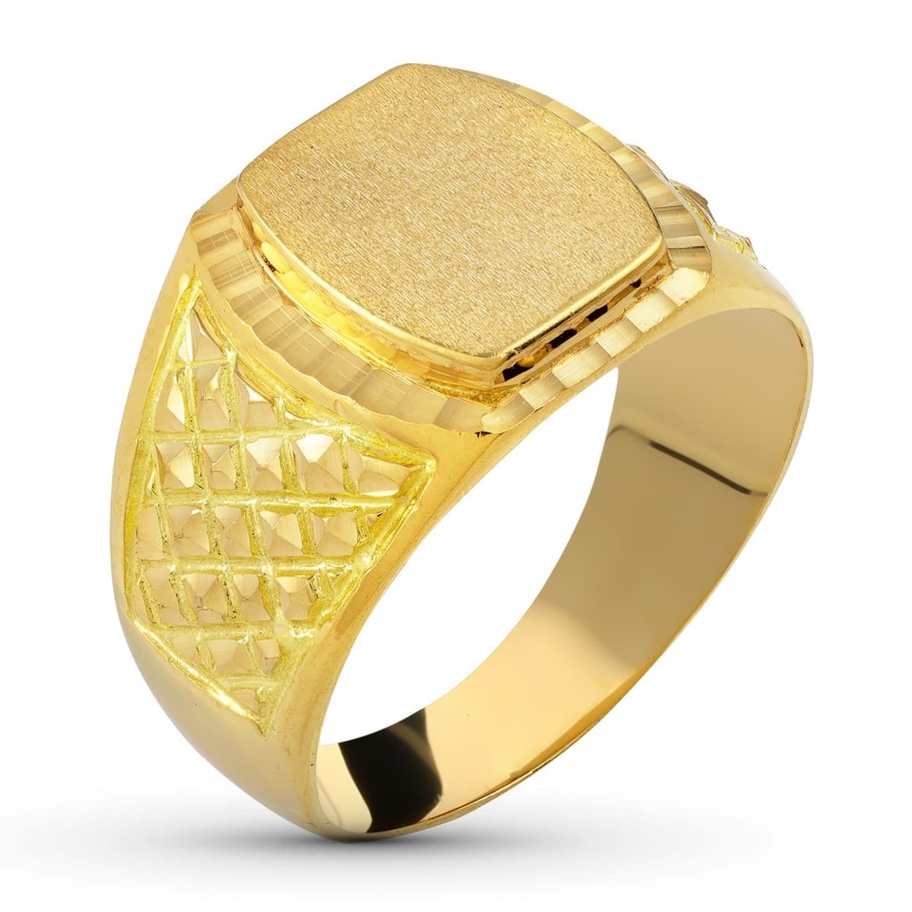 18K SELLO ORO AMARILLO LABRADO.