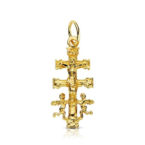 18K CRUZ CARAVACA 24X11 MM