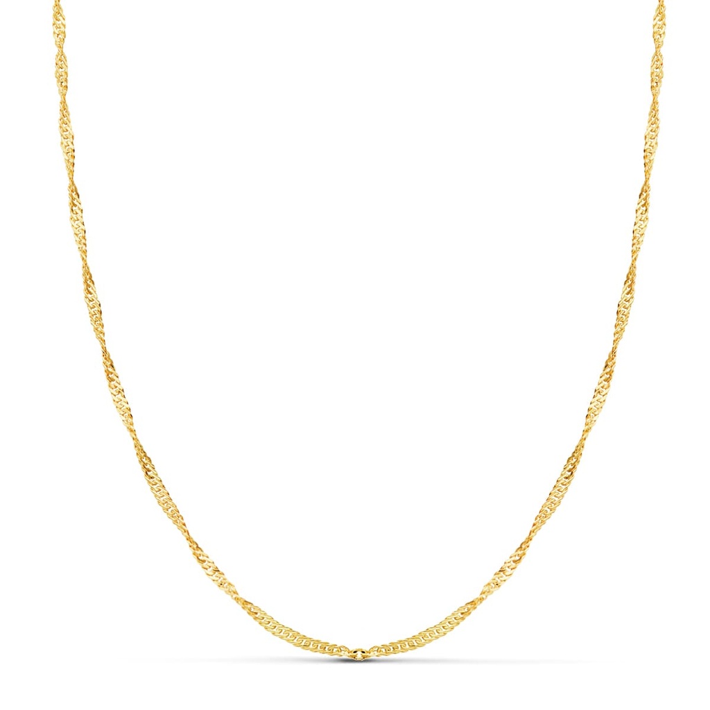 18K CADENA SINGAPUR HUECA 2 MM 45 CM 1.40 GR