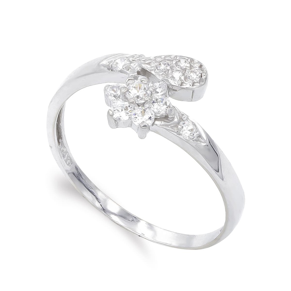 18K SORTIJA ORO BLANCO CIRCONITAS