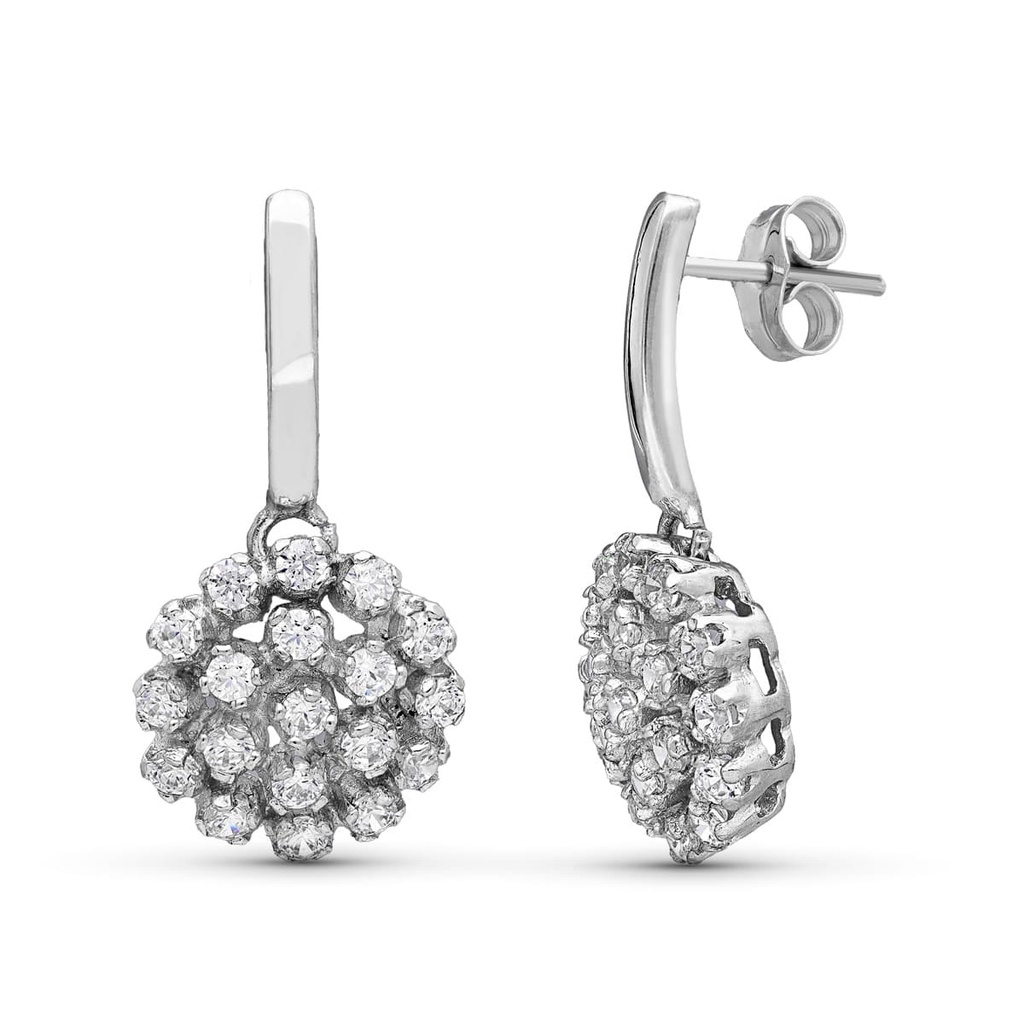 18K PENDIENTES ORO BLANCO U ORO AMARILLO 25X13 MM