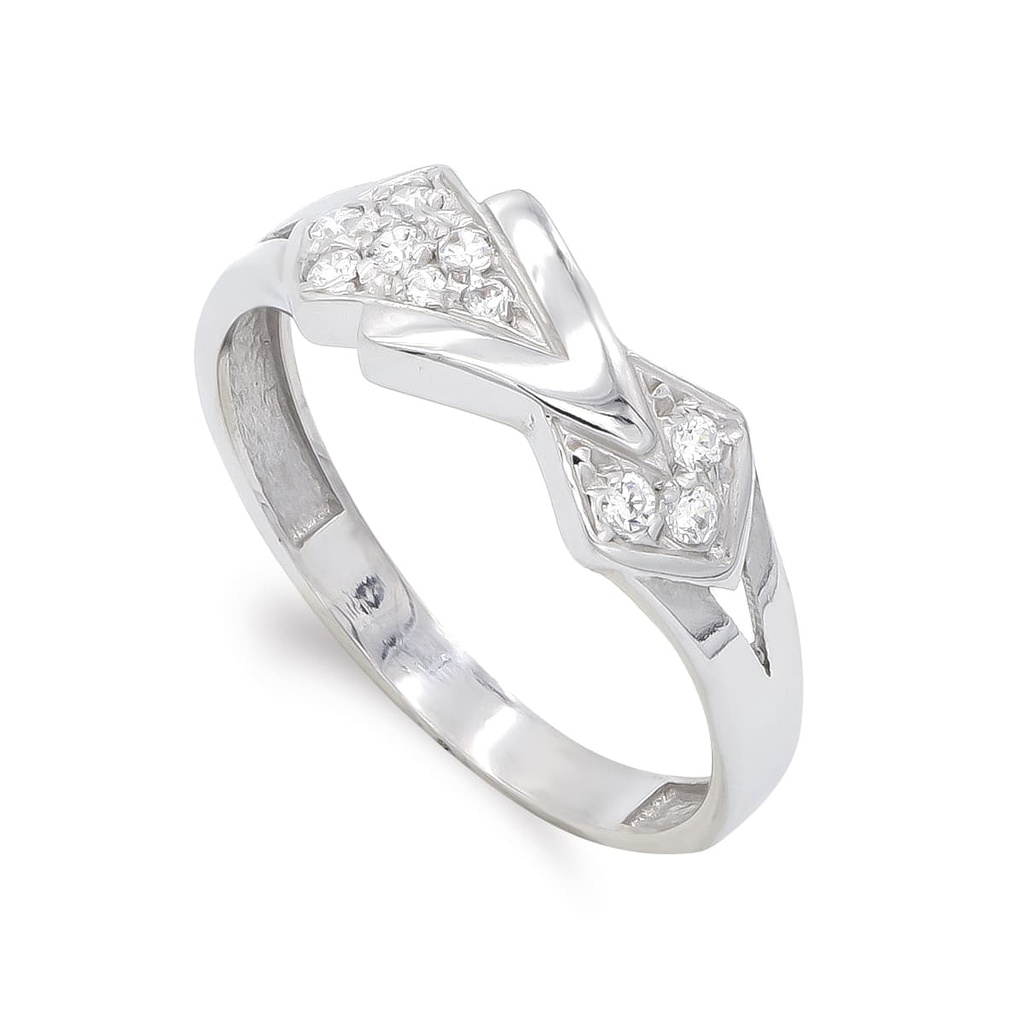 18K SORTIJA ORO BLANCO CIRCONITAS