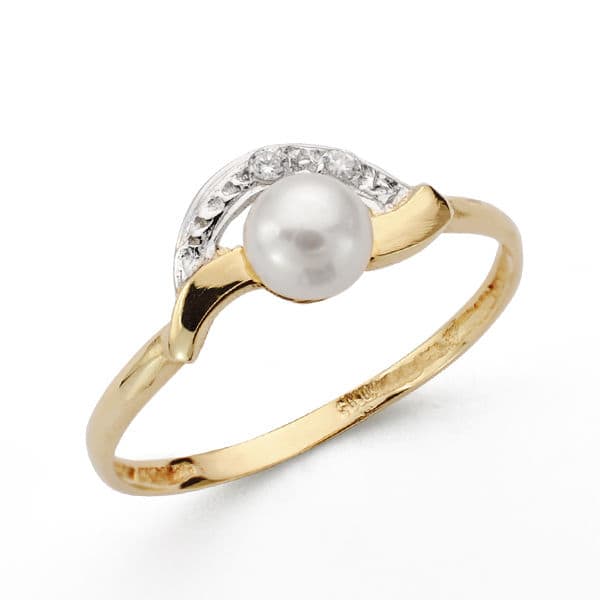 18K SORTIJA COMUNION BICOLOR PERLAY CIRCONITAS