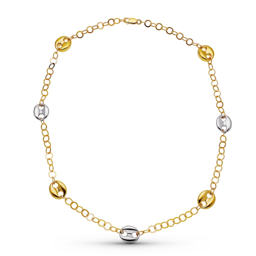 18K GARGANTILLA ORO BICOLOR NUDOS