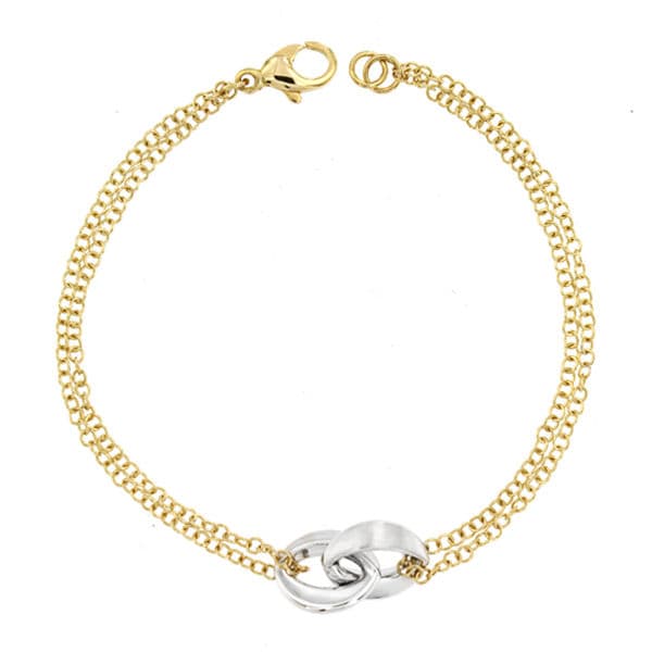 18K PULSERA BICOLOR 19.5 CM