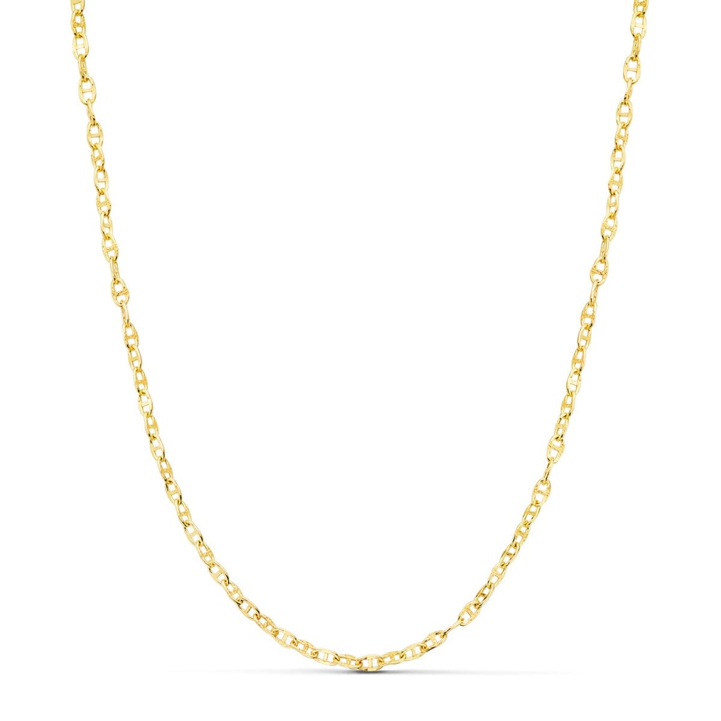 18K CADENA ORO AMARILLO ANCLA HUECA LARGO 45 CM ANCHO 2 MM