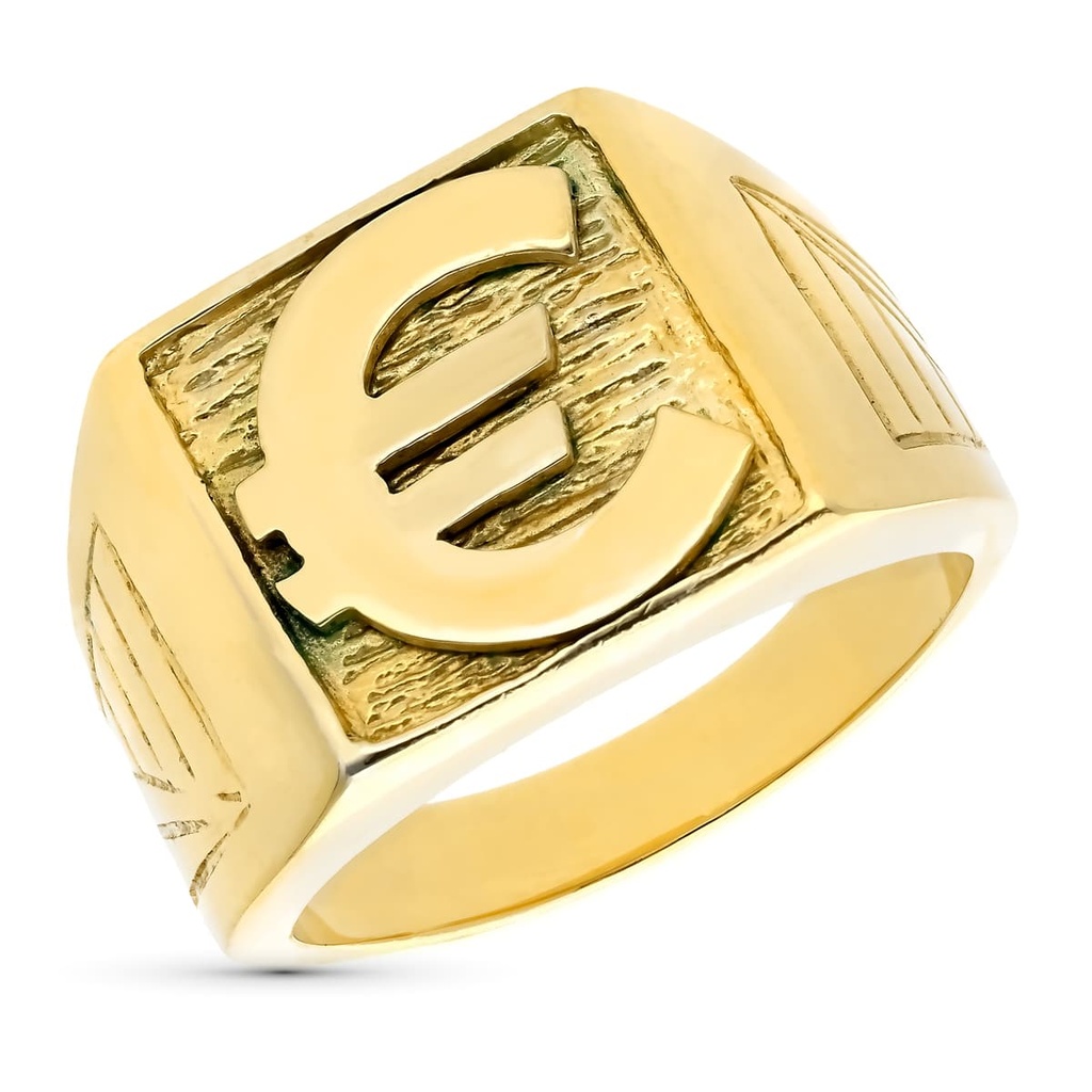 18K SELLO ORO AMARILLO EURO BRILLO 15X15 MM