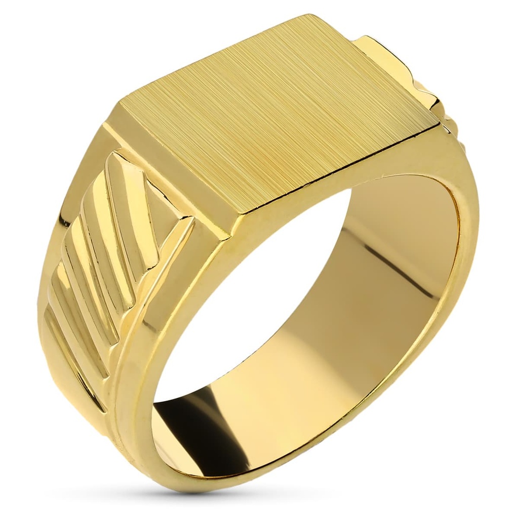 18K SELLO ORO AMARILLO CABALLERO GALLONES