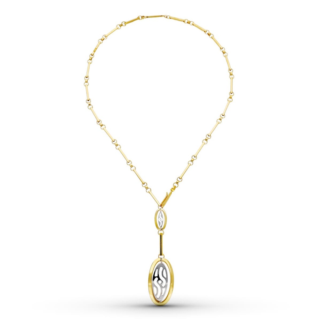 18K GARGANTILLA ORO BICOLOR 45 CM