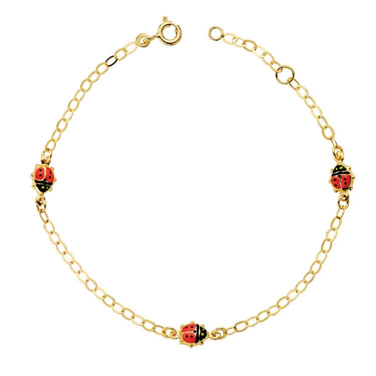 18K PULSERA MARIQUITAS ESMALTE 18CM