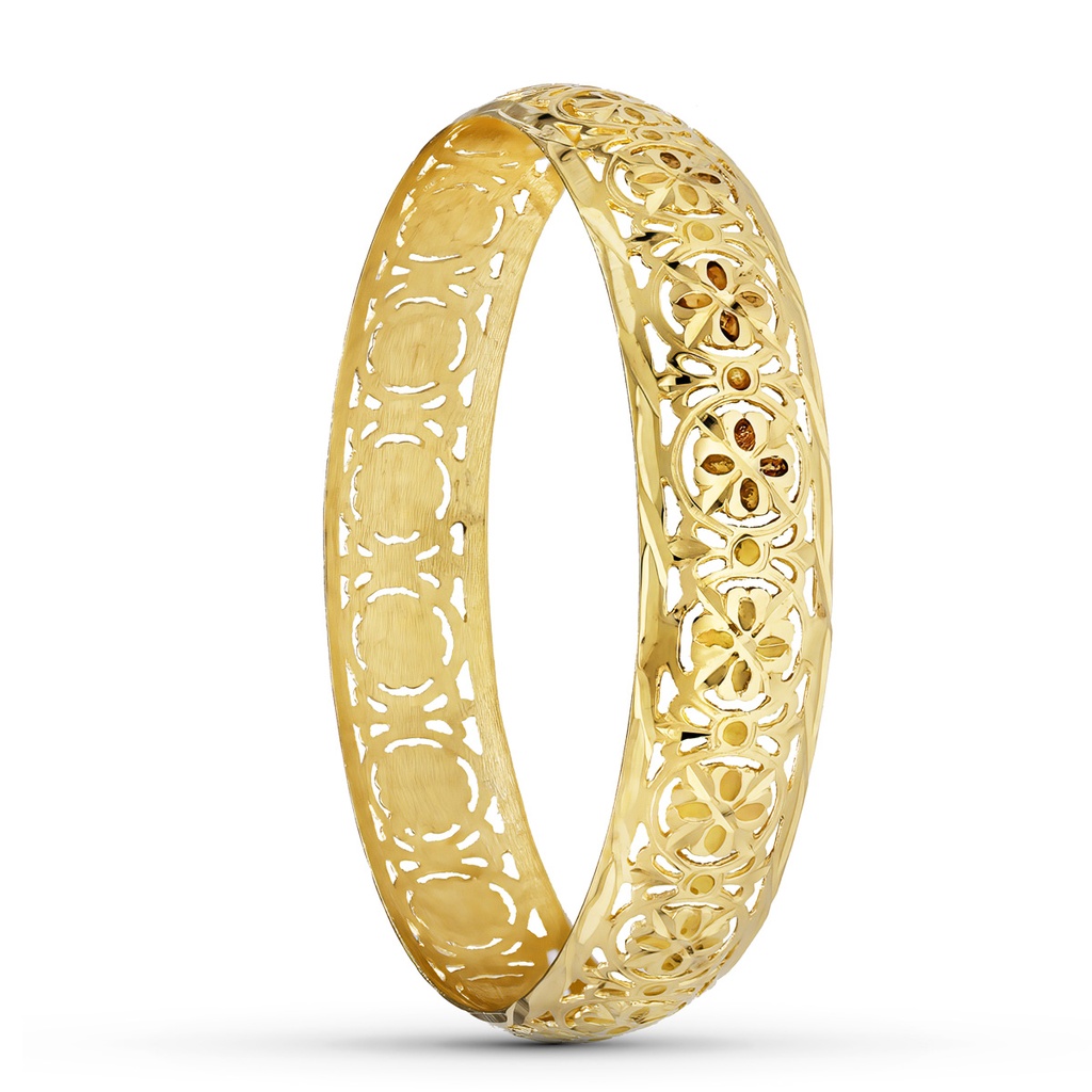18K PULSERA RIGIDA ORO AMARILLO 14 MM