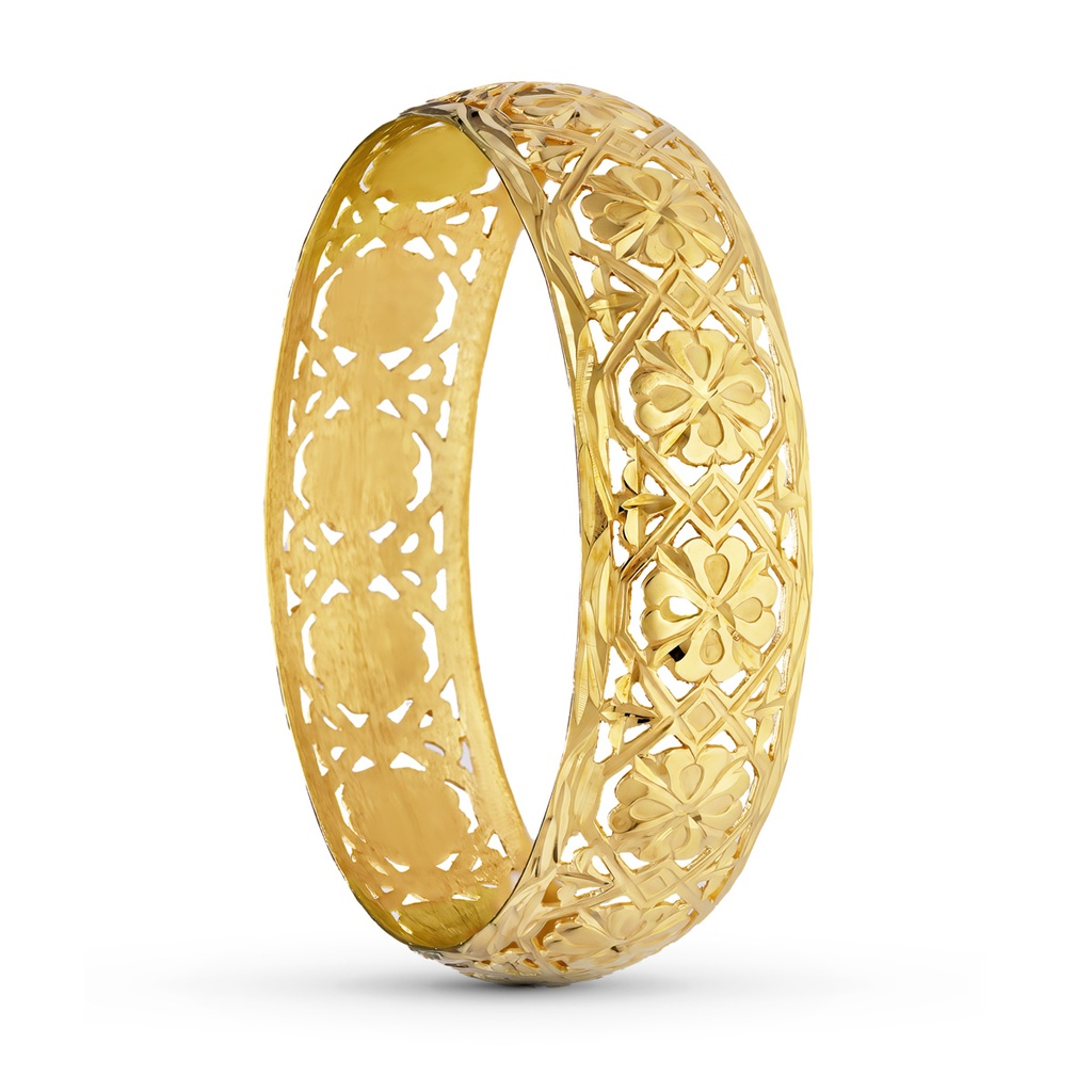 18K PULSERA ORO AMARILLO RIGIDA MORUNA 18 MM
