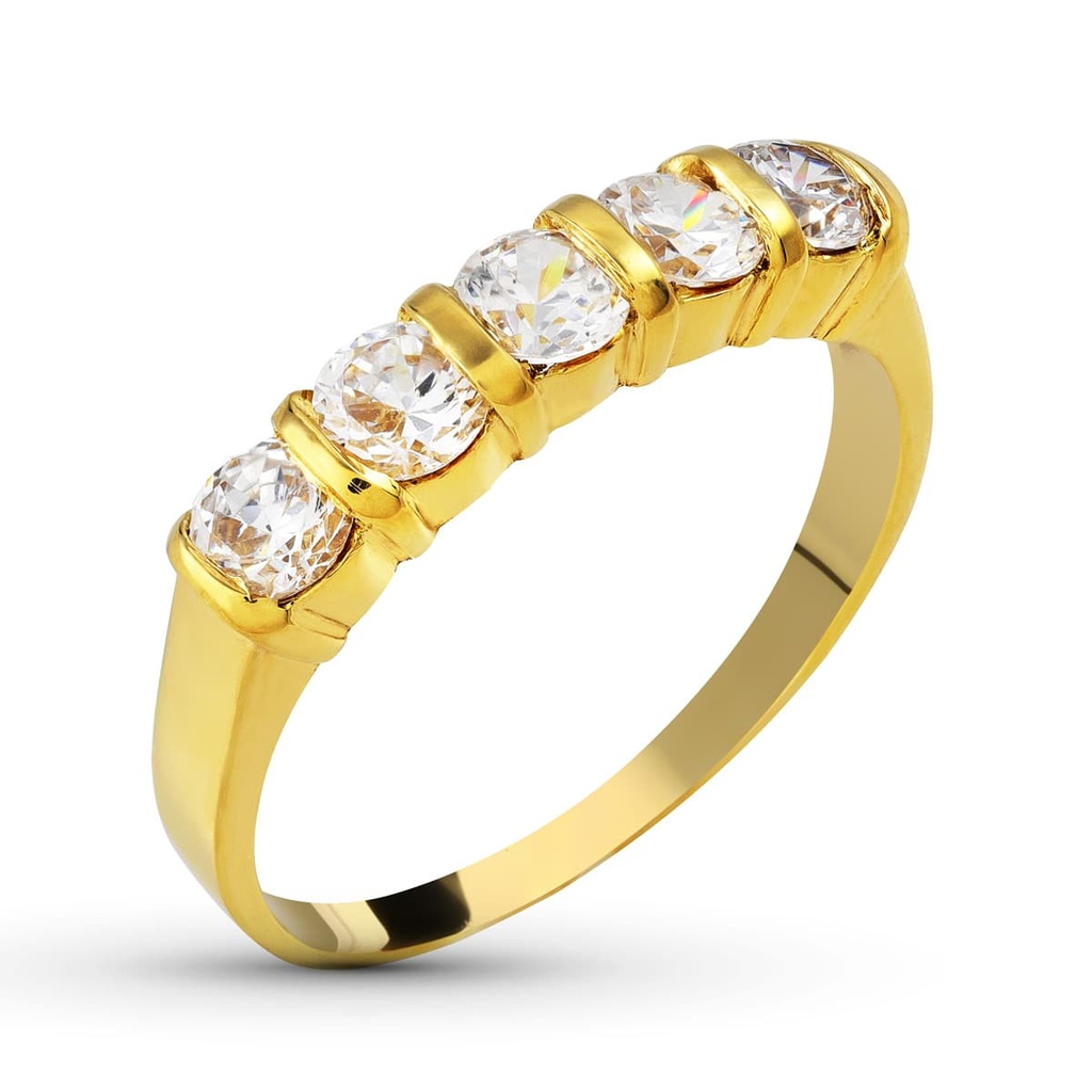 18K QUINTILLO ORO AMARILLO CABALLERO 4 MM