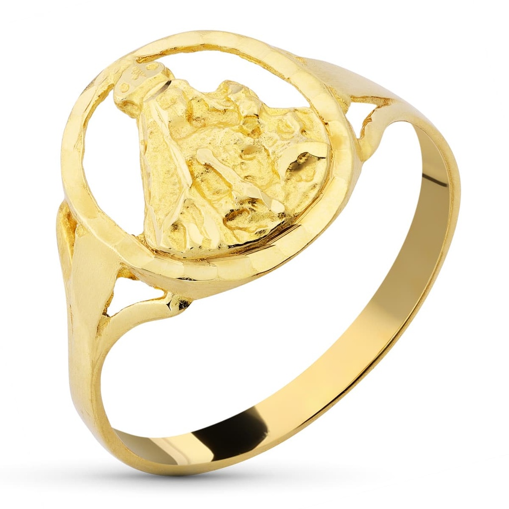 18K SORTIJA ORO AMARILLO VIRGEN DE LA SALUD