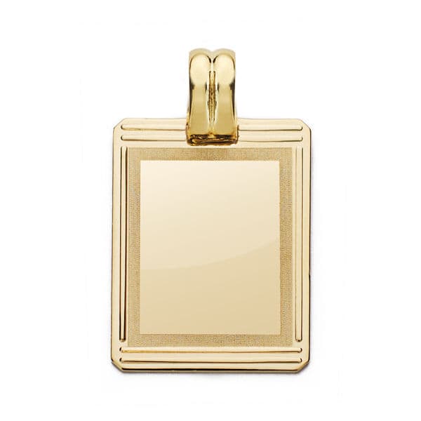 18K CHAPA RECTANGULAR. 24X17 MM