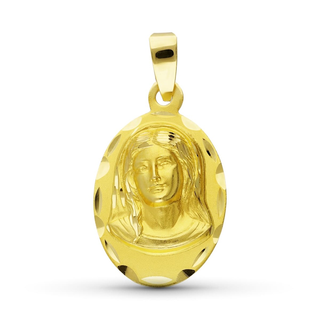 18K MEDALLA ORO AMARILLO VIRGEN NIÑA23X14 MM