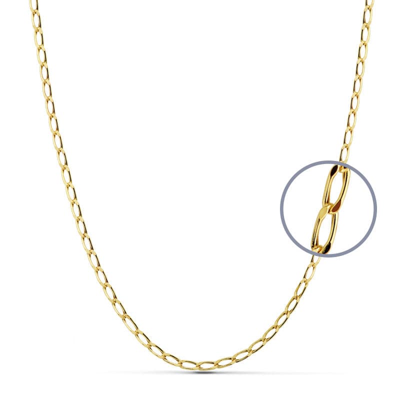 18K CADENA BILBAO 40 CM HUECA 2 MM