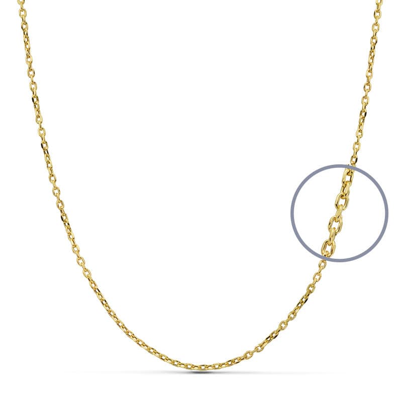 18K CADENA FORZADA 60 CM HUECA 1.50 MM
