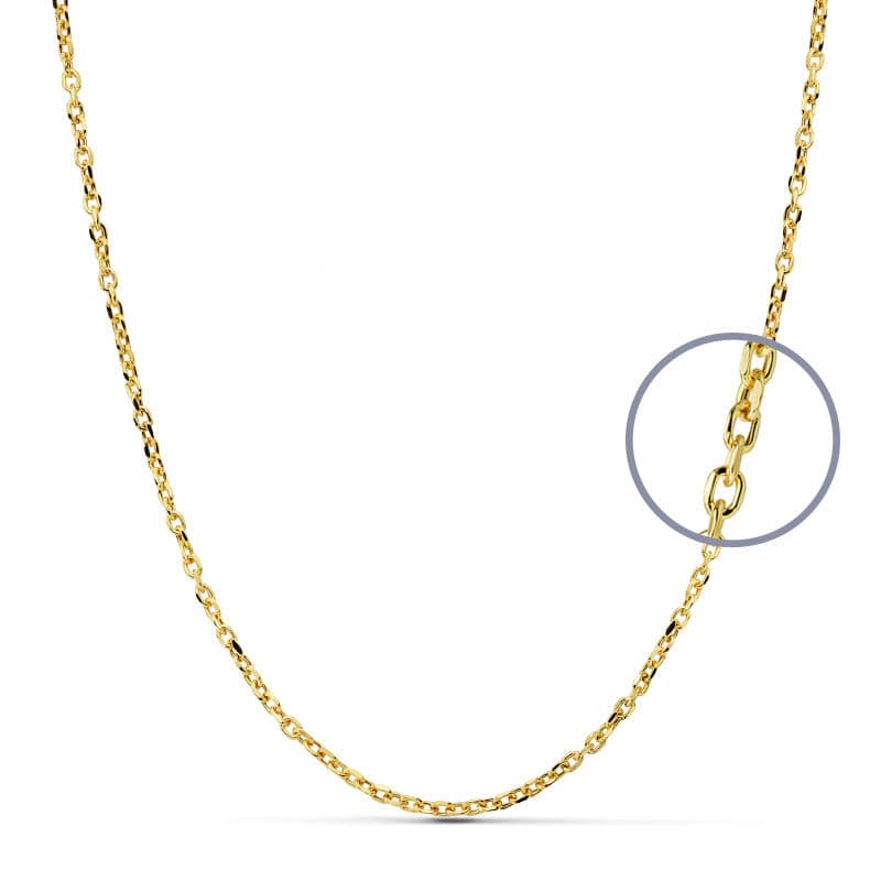 18K CADENA FORZADA 60 CM HUECA 2 MM