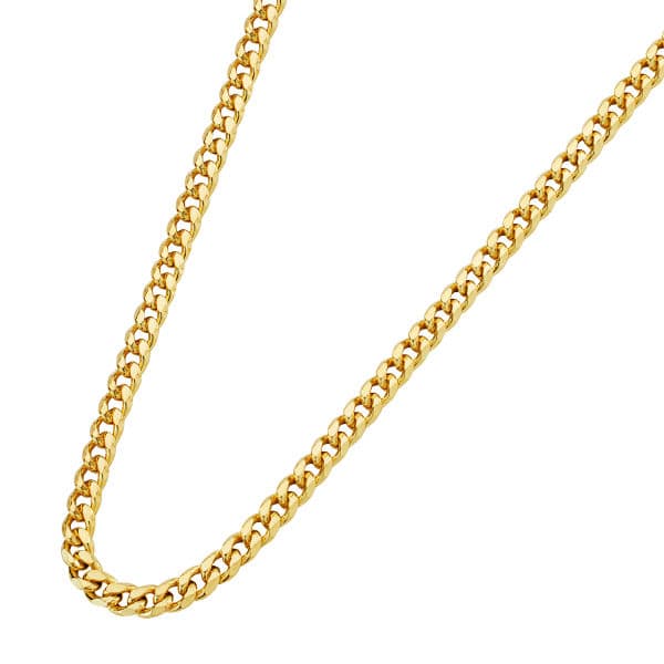 18K CADENA BARBADA HUECA 2.5 MM 60 CM