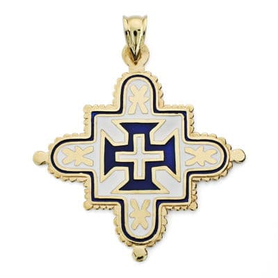 18K CRUZ ESMALTE EXTREMADURA 41X38 MM
