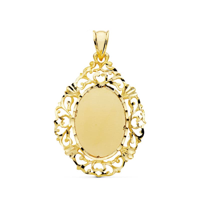 18K CHAPA CERCO CALADO 36X26 MM 4.30 GR