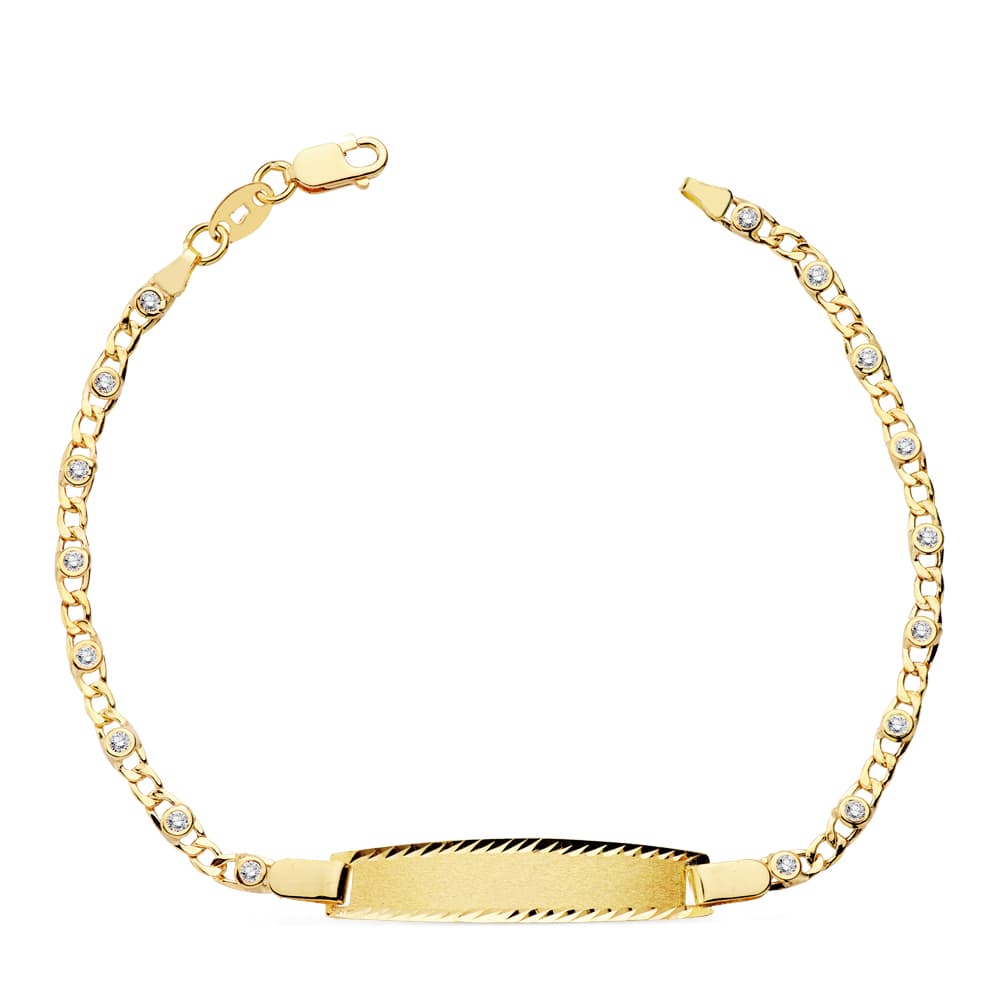 18K ESCLAVA CIRCONITAS 17CM 2.5 MM