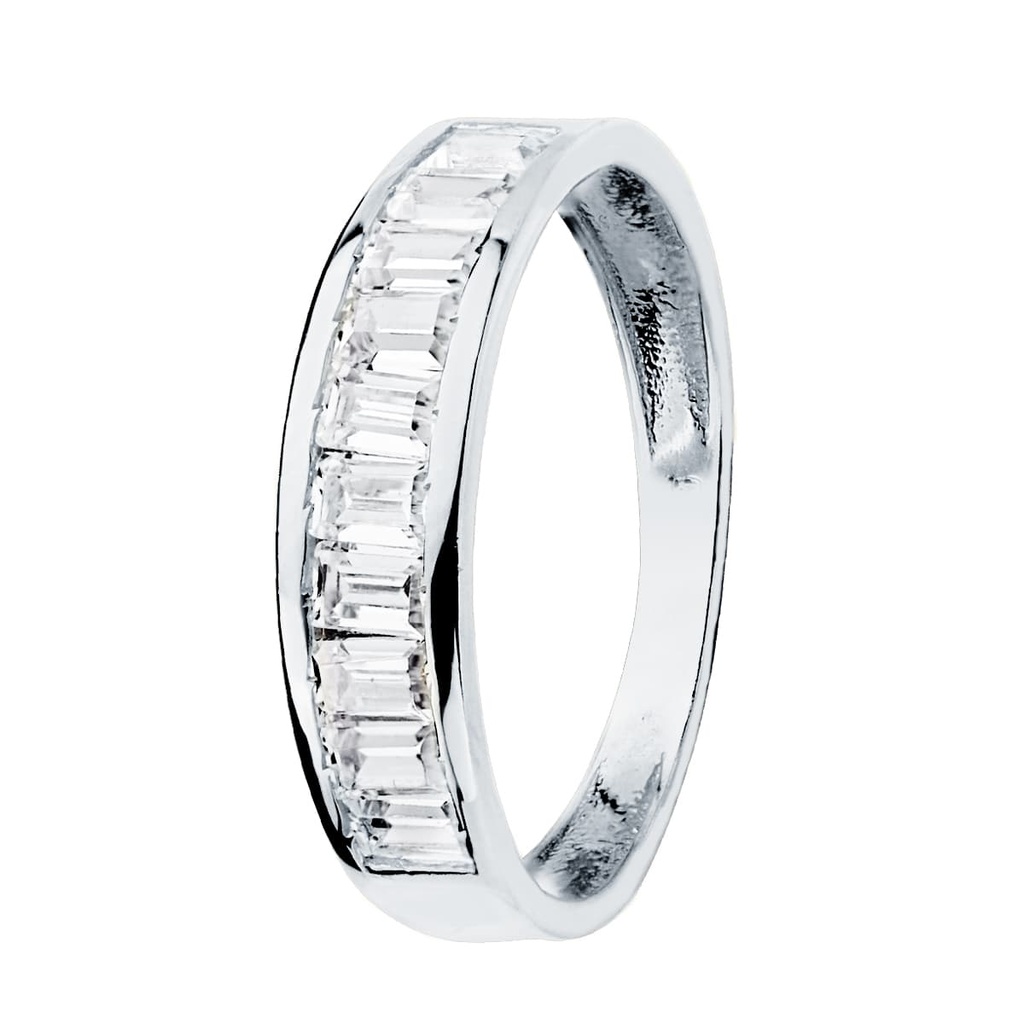 18K ALIANZA ORO BLANCO CIRCONITAS BARRITAS 4.5 MM