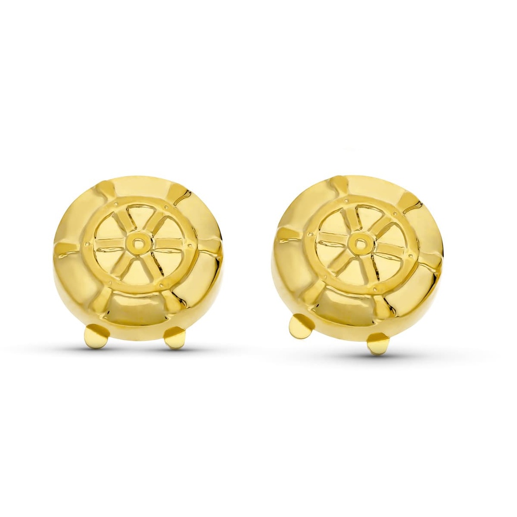 18K CUBREBOTON ORO AMARILLO TIMON 15 MM