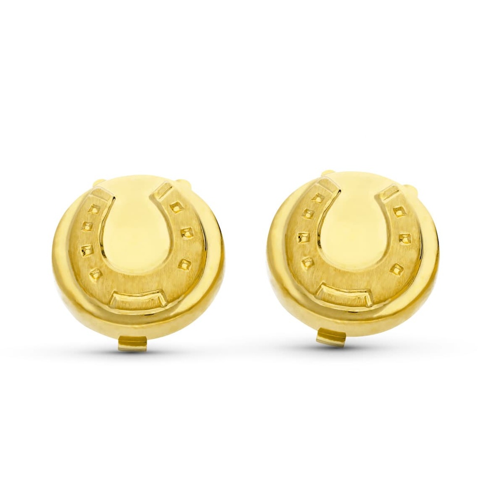 18K CUBREBOTON ORO AMARILLO REDONDO HERRADURA