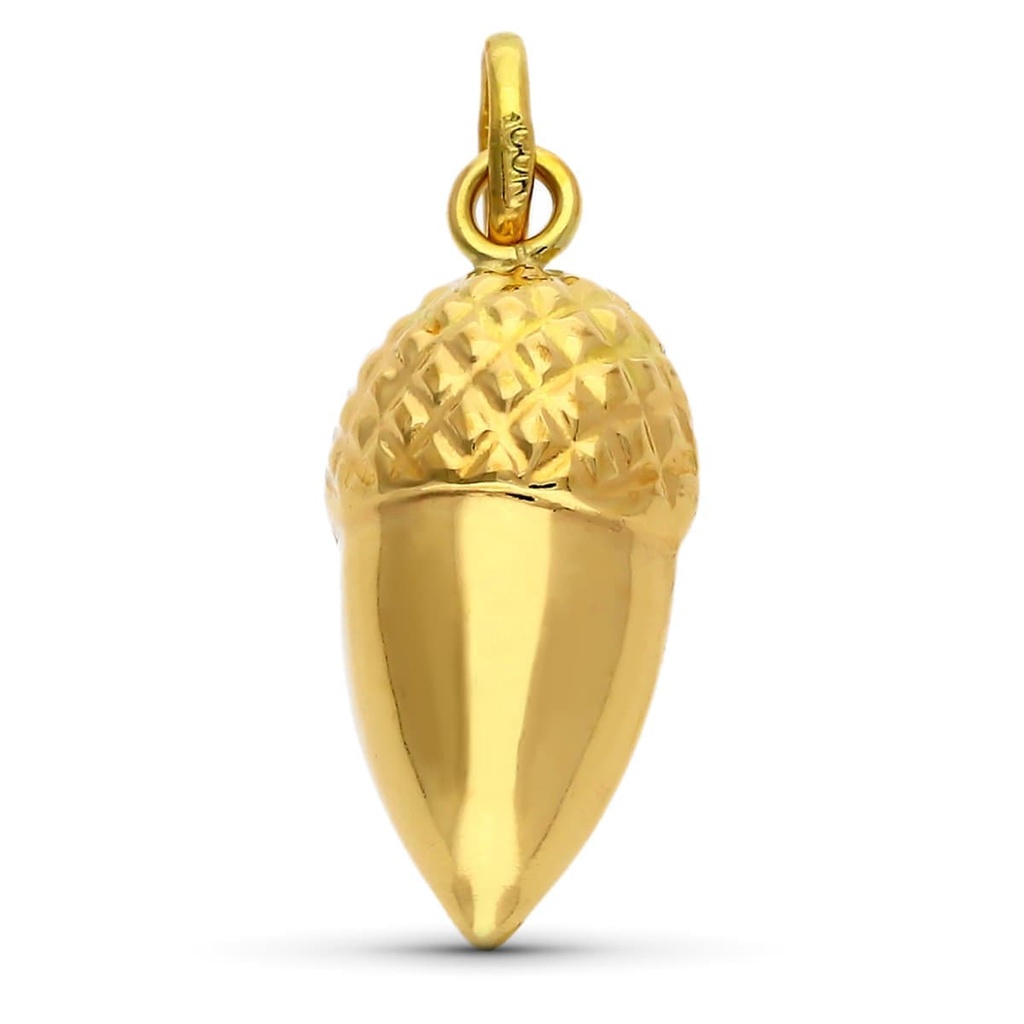 18K COLGANTE ORO AMARILLO BELLOTA 16X11 MM