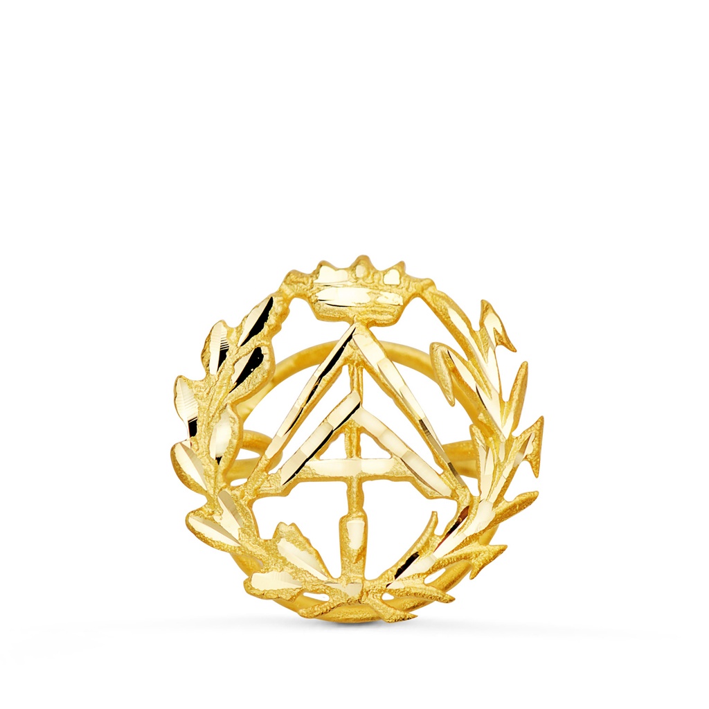 18K INSIGNIA ORO AMARILLO APAREJADOR 16 X 15 MM