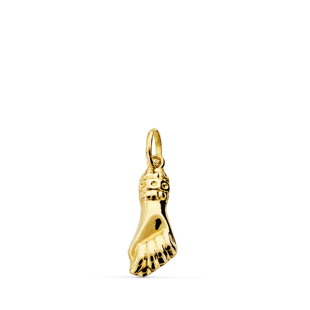 18K COLGANTE HIGA PUÑO MANO MEDIANA 19X7 MM