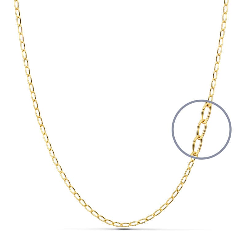 9K CADENA BILBAO 50CM 2 MM 3.10 GR
