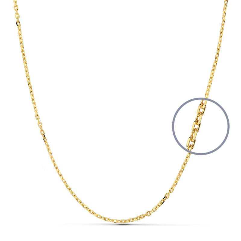 9K CADENA FORZADA ORO AMARILLO 9 KILATES 50CM