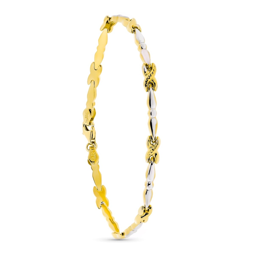 9K PULSERA 9KTES BICOLOR 19CM 3.65 GR