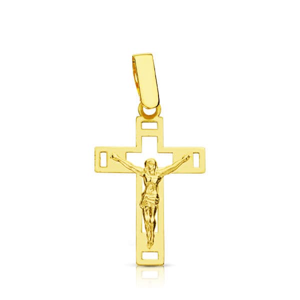 9K CRUZ CRISTO CALADA LASER  22 X 14 MM