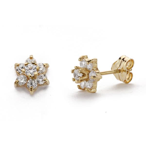9K PENDIENTES CUAJO. 6X6 MM