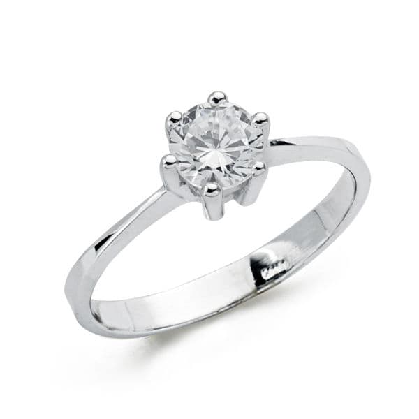9K SOLITARIO ORO BLANCO CIRCONITA 5.5MM