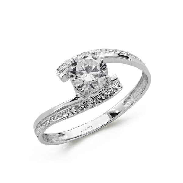 9K SOLITARIO ORO BLANCO CIRCONITAS