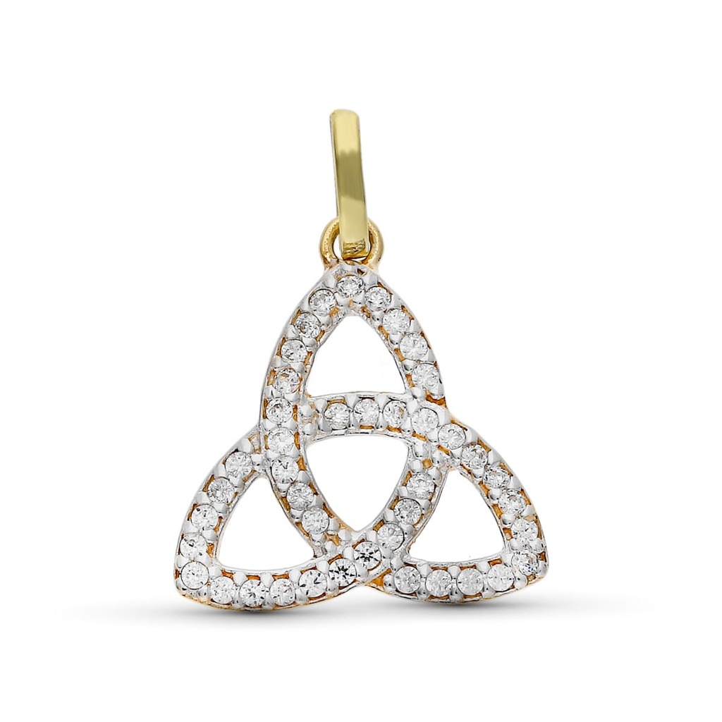 18K COLGANTE ORO BICOLOR TRINITY 16X17 MM
