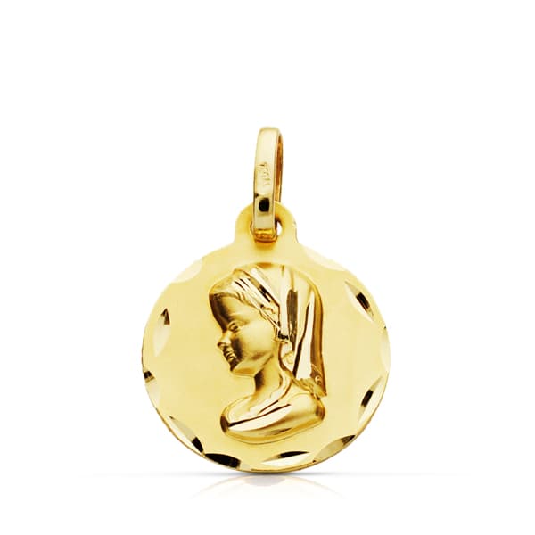9K MEDALLA VIRGEN NIÑA 18 MM