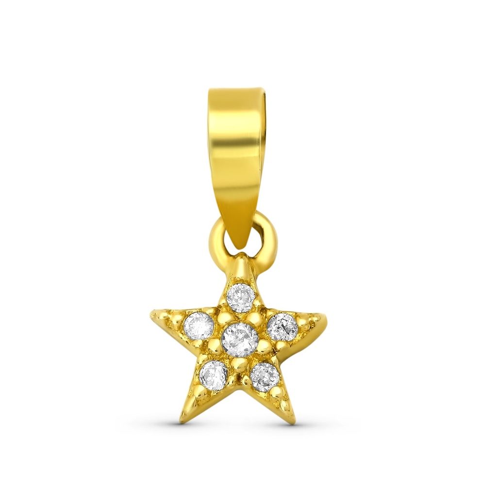 9K COLGANTE ESTRELLA 6 DIAMANTES 0.033 QTES