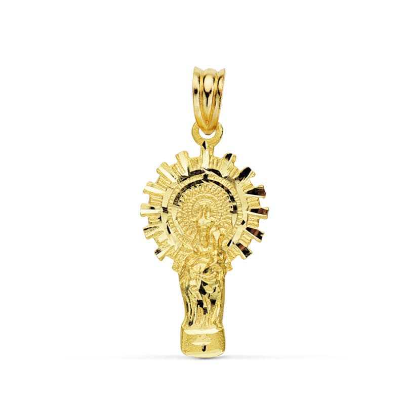9K VIRGEN PILAR SILUETA 28X15 MM