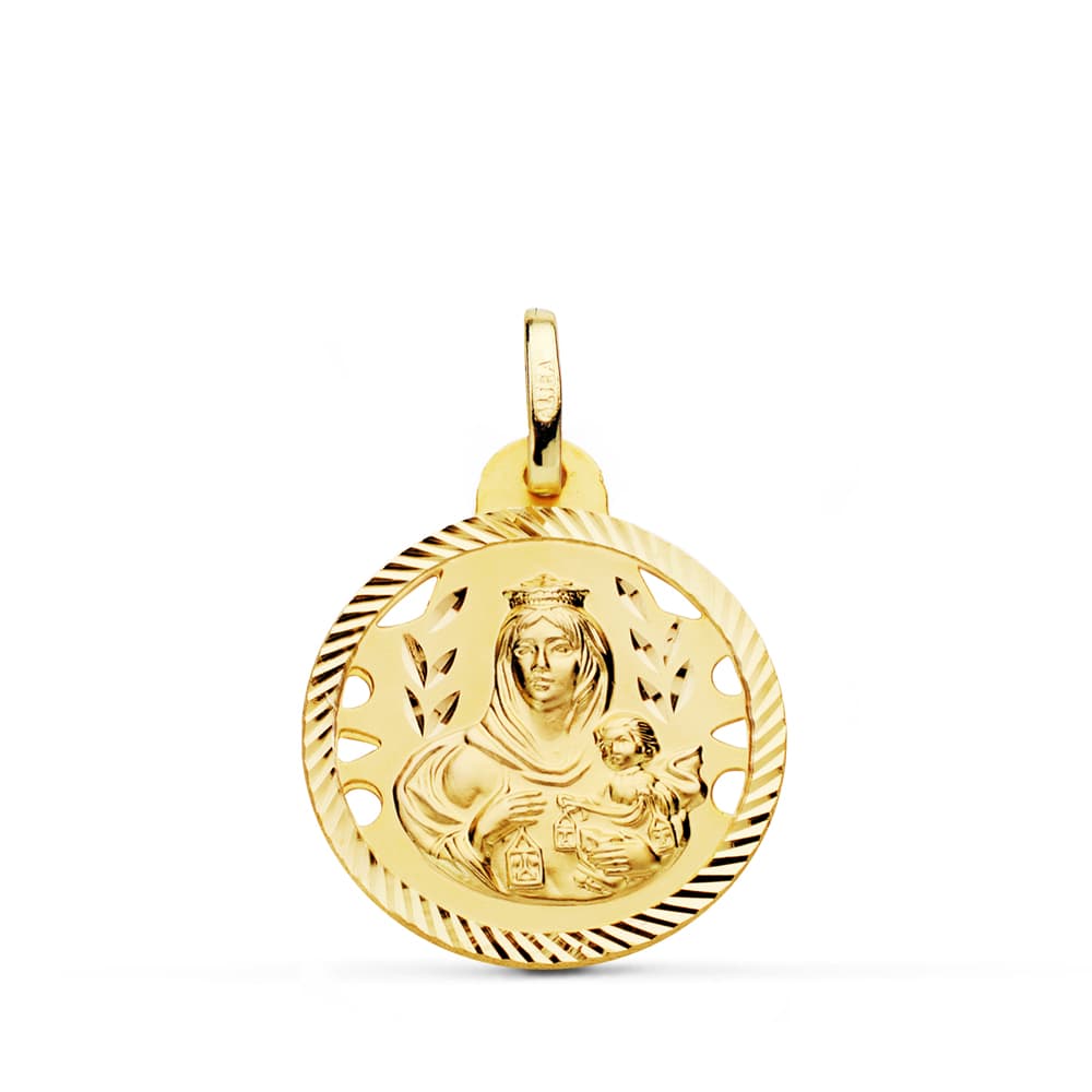 9K MEDALLA VIRGEN DEL CARMEN CALADA HELICE 20 MM