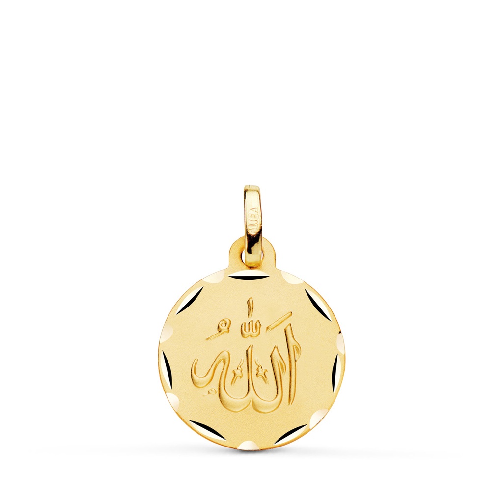 18K MEDALLA ORO AMARILLO ALA ES GRANDE TALLADA Y MATIZADA 16 MM
